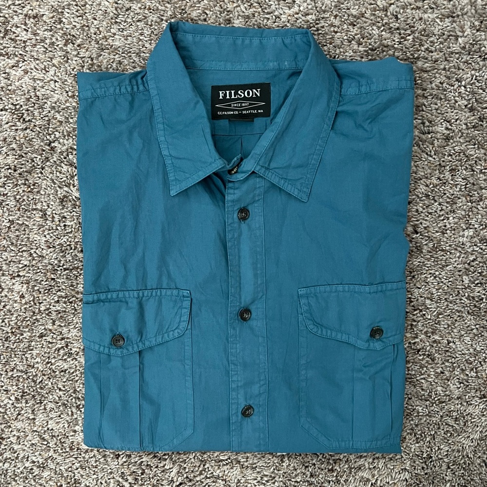 Filson washed feather cloth shirt
